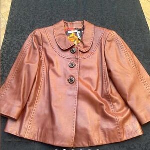Classiques Entier Maroon Real Leather Jacket